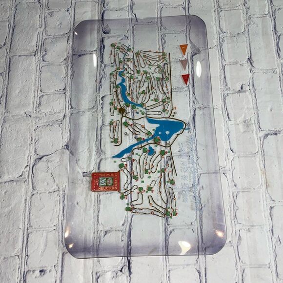 Medinah County Club 75th U.S. Open 50th Anniversary Glass Tray with Course Map. - Picture 3 of 9